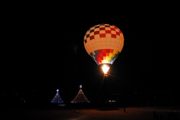 夜の熱気球